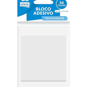 Bloco de Notas Adesivo Transparente